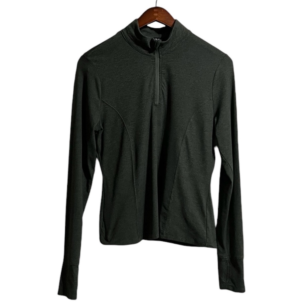 Zobha Essential 1/4 Zip Stretchy Yoga Jacket Thumbholes Size Large